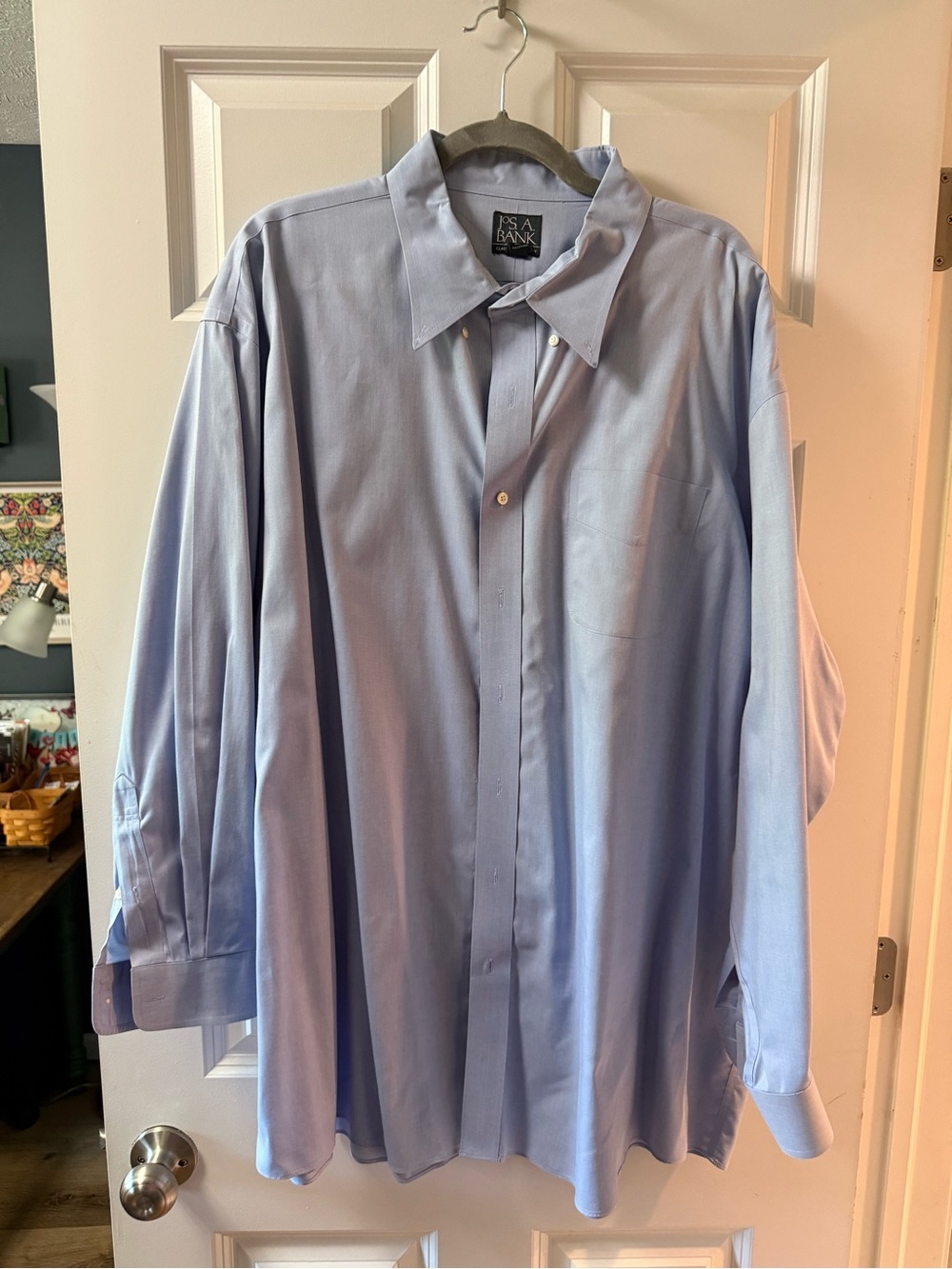 Jos. A. Bank Light Blue Men's Dress Shirt - Button-Down Collar
